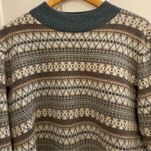 Woolovers Sweater Womens XXL Multi Color Merino Wool Winter cottagecore Cozy